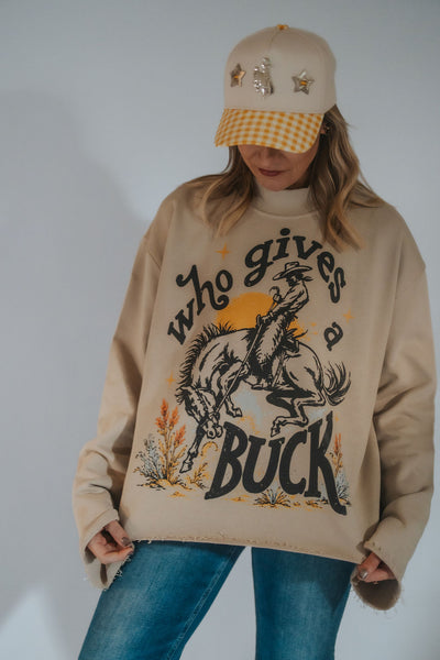 Who Gives a BUCK Mock Neck Sweatshirt