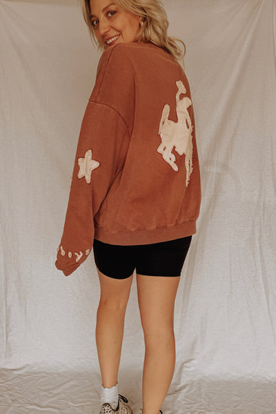 The Acid Wash Cowboy Crewneck