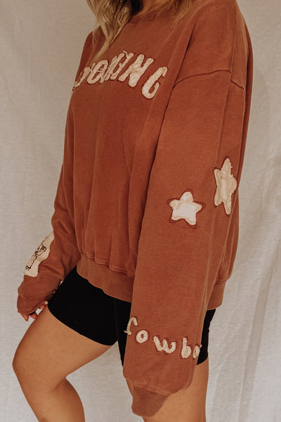 The Acid Wash Cowboy Crewneck