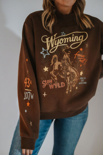 The Cowboy State Mock Neck - RUBY WYLD