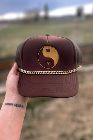 Wyoming yin yang trucker hat