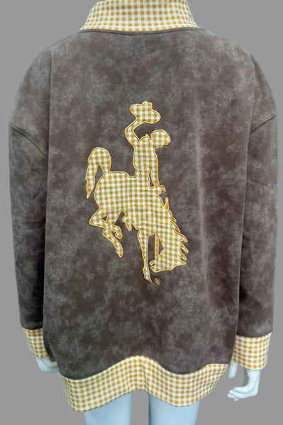 Gingham Cowboys Mock Neck