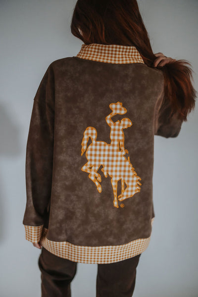 Gingham Cowboys Mock Neck - RUBY WYLD