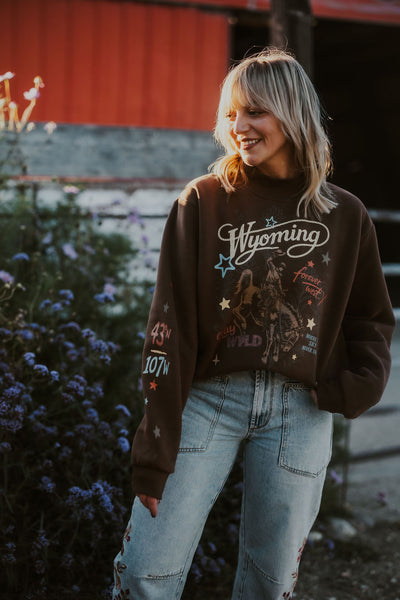 The Cowboy State Mock Neck - RUBY WYLD