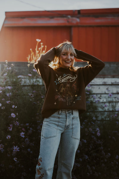 The Cowboy State Mock Neck - RUBY WYLD