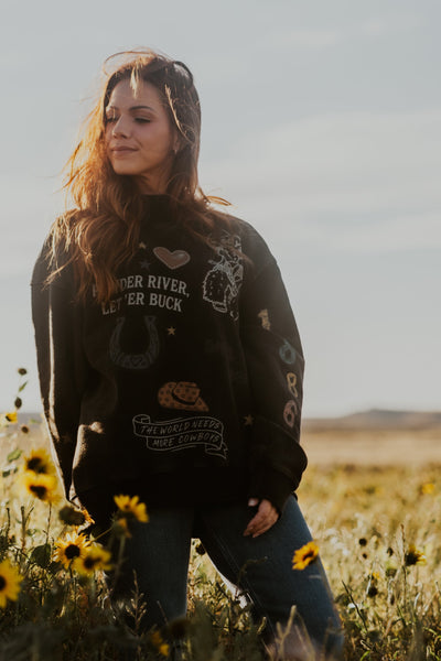 The Lucky Wyoming Cowboys Mock Neck