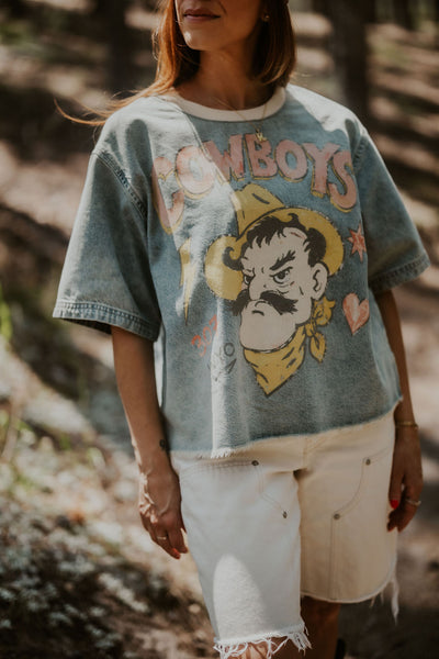 Cowboys Denim Tee - RUBY WYLD