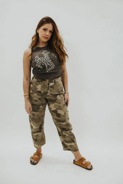 Wavy Checkered Bucking Horse Tank
