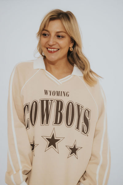 Wyoming Cowboys Collared Pullover