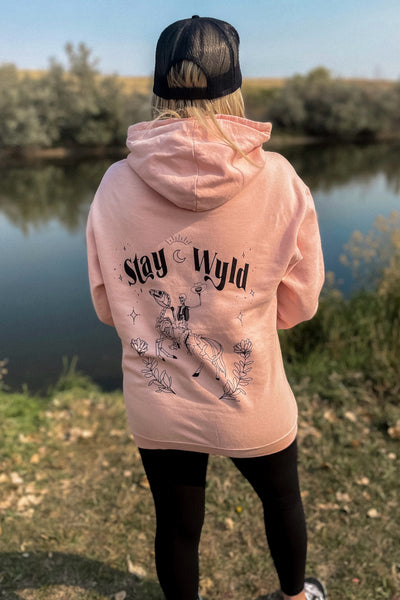 Stay Wyld Peachy Skeleton Hoodie *PRE-ORDER*