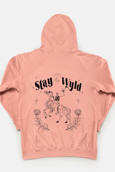 Stay Wyld Peachy Skeleton Hoodie *PRE-ORDER*