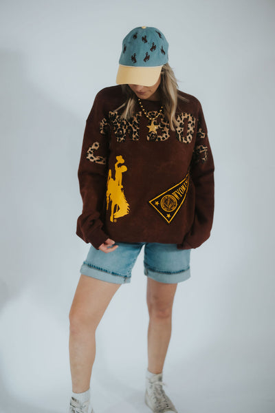 WYOMING COWBOYS VINTAGE CREWNECK