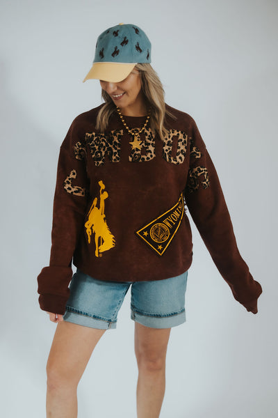 WYOMING COWBOYS VINTAGE CREWNECK