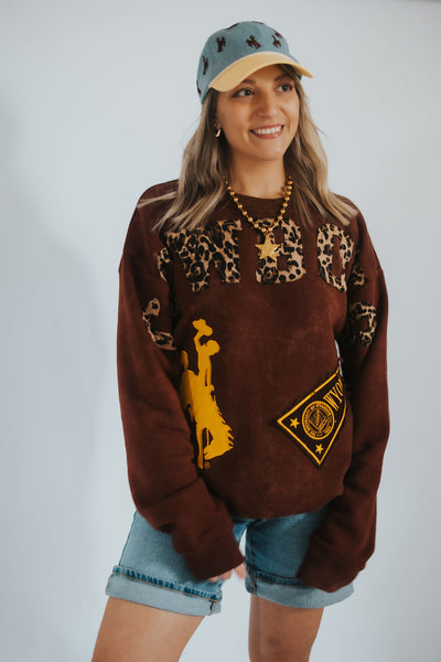 WYOMING COWBOYS VINTAGE CREWNECK