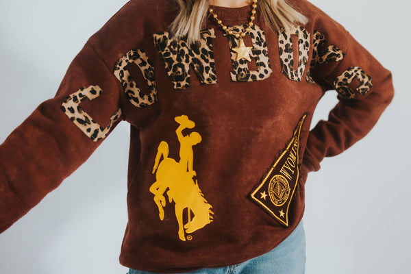 WYOMING COWBOYS VINTAGE CREWNECK