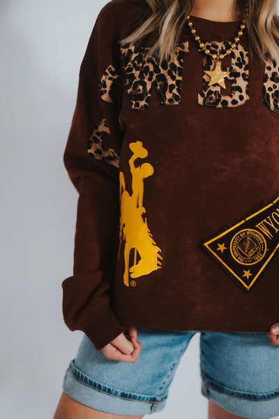 WYOMING COWBOYS VINTAGE CREWNECK