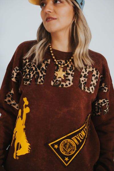 WYOMING COWBOYS VINTAGE CREWNECK