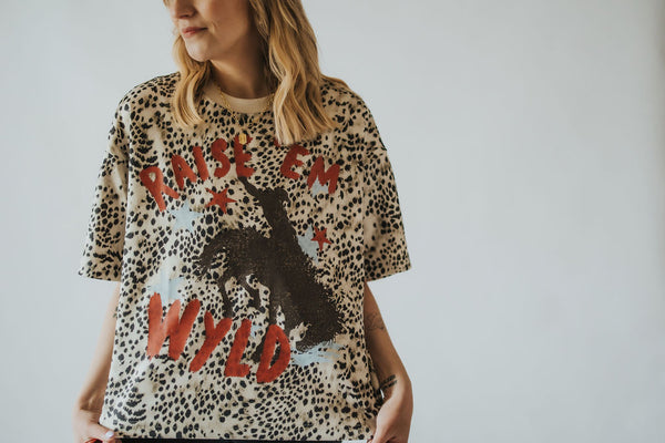 Raise ‘Em WYLD Leopard Tee - RUBY WYLD