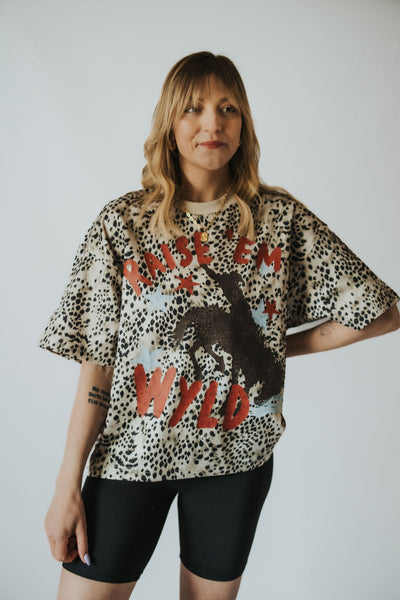 Raise ‘Em WYLD Leopard Tee - RUBY WYLD