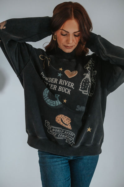 The Lucky Wyoming Cowboys Mock Neck *FINAL FEW* - RUBY WYLD