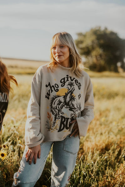 Who Gives a BUCK Mock Neck Sweatshirt