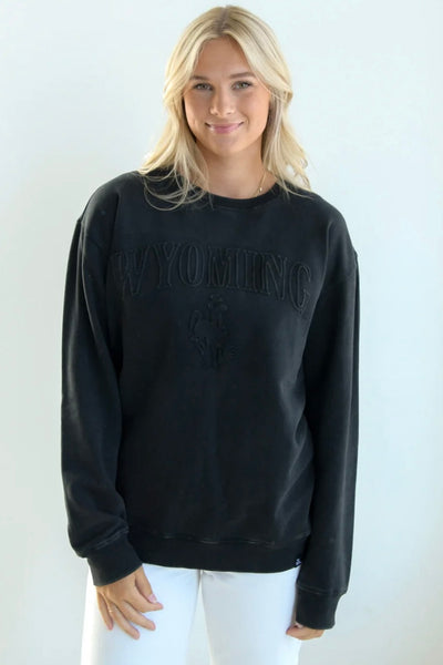 Wyoming Embossed Crewneck *BLACK*