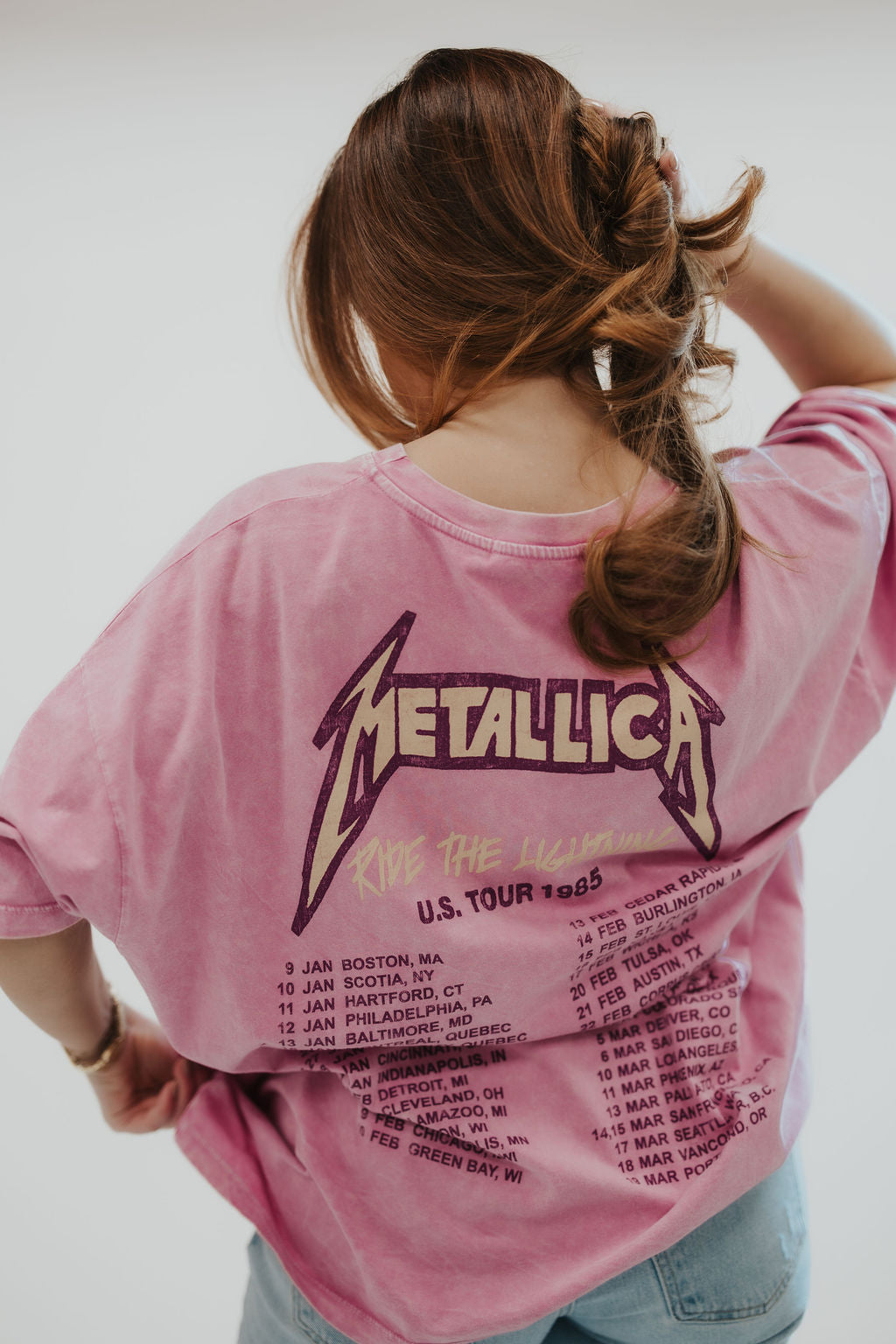 Metallica US Tour 1985 Tee in Lilac Bloom Acid *RESTOCKED*