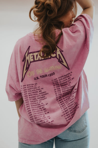 Metallica US Tour 1985 Tee in Lilac Bloom Acid *RESTOCKED*