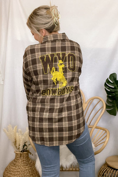 Wyoming Cowboys Flannel *RESTOCKED*