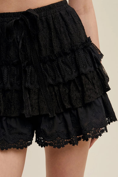 Lacey Days Shorts in Black
