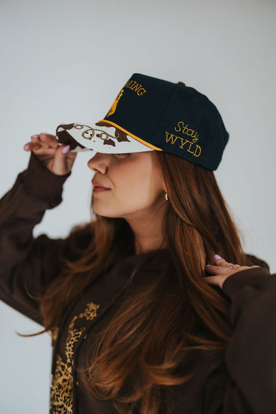 Stay WYLD Wyoming Steamboat Snapback Hat - RUBY WYLD